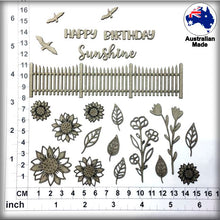 Load image into Gallery viewer, CB5231 Card Elements 010 Sunflowers & Fence