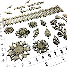 Load image into Gallery viewer, CB5231 Card Elements 010 Sunflowers & Fence