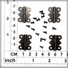 Load image into Gallery viewer, CH1003 4 Medium Hinges (Bronze Alloy) + 16 Screws
