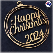 Load image into Gallery viewer, WS1022 Happy Christmas Bauble 01 - Plain with Year
