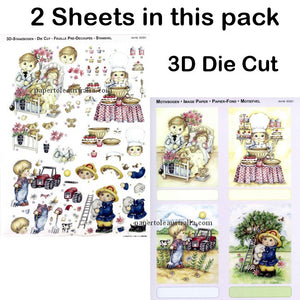 3D83351 Die Cut -  2 Sheets- Kids Playing 4