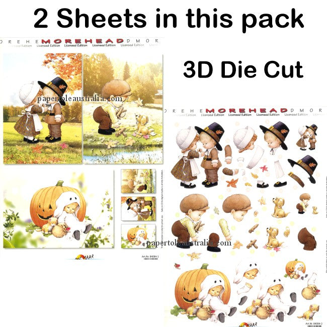 3D84084 Die Cut - 2 Sheets- Pumpkin Kids