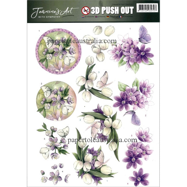 3DSB10178 Die Cut - Violet Flowers