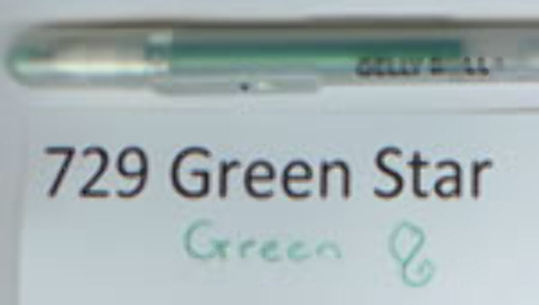 729 Gelly Roll Green Star