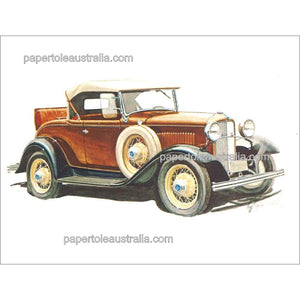 PT5158 Car 1932 Ford Deluxe Roadster (small) - Papertole Print