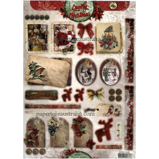 LC445 Die Cut -  Lovely Christmas Topper 1