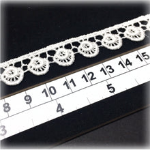 Load image into Gallery viewer, LL007 15mm White Polyester Cotton Lace per metre
