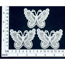 Load image into Gallery viewer, LM001 Set of 3 White Lace Butterflies
