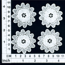 Load image into Gallery viewer, LM004 Set of 4 White Lace Flowers
