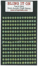 Load image into Gallery viewer, 5mm Pale Lime Acrylic Craft Gems