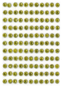 6mm Gold Sparkle Acrylic Craft Gems
