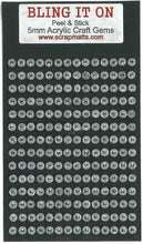 Load image into Gallery viewer, 5mm Silver Sparkle Acrylic Craft Gems