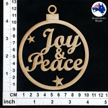 Load image into Gallery viewer, WS1009 Bauble with Joy & Peace