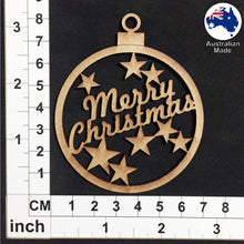 Load image into Gallery viewer, WS1010 Bauble with Merry Christmas & Stars