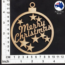 Load image into Gallery viewer, WS1010 Bauble with Merry Christmas & Stars