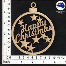 Load image into Gallery viewer, WS1011 Bauble with Happy Christmas & Stars