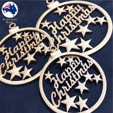 Load image into Gallery viewer, WS1011 Bauble with Happy Christmas & Stars