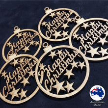 Load image into Gallery viewer, WS1011 Bauble with Happy Christmas & Stars