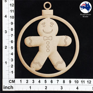 WS1017 Bauble with Gingerbread Man