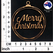 Load image into Gallery viewer, WS1019 Merry Christmas Bauble 01 - Plain