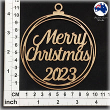 Load image into Gallery viewer, WS1020 Merry Christmas Bauble 01 - Plain with Year