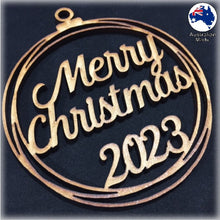 Load image into Gallery viewer, WS1020 Merry Christmas Bauble 01 - Plain with Year