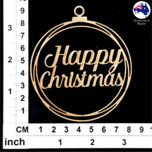 Load image into Gallery viewer, WS1021 Happy Christmas Bauble 01 - Plain