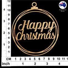Load image into Gallery viewer, WS1021 Happy Christmas Bauble 01 - Plain