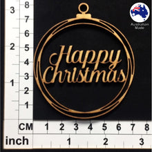 Load image into Gallery viewer, WS1021 Happy Christmas Bauble 01 - Plain