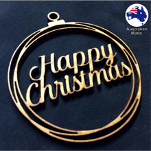 Load image into Gallery viewer, WS1021 Happy Christmas Bauble 01 - Plain