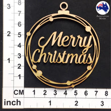 Load image into Gallery viewer, WS1023 Merry Christmas Bauble 01 - With Circles
