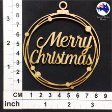 Load image into Gallery viewer, WS1023 Merry Christmas Bauble 01 - With Circles