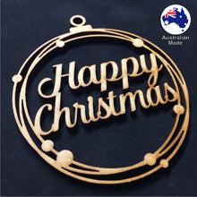 Load image into Gallery viewer, WS1025 Happy Christmas Bauble 01 - With Circles