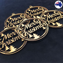 Load image into Gallery viewer, WS1027 Merry Christmas Bauble 01 - With Trees