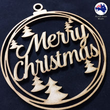 Load image into Gallery viewer, WS1027 Merry Christmas Bauble 01 - With Trees