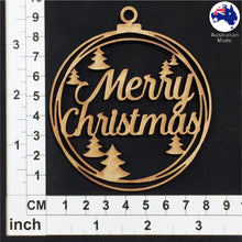 Load image into Gallery viewer, WS1027 Merry Christmas Bauble 01 - With Trees
