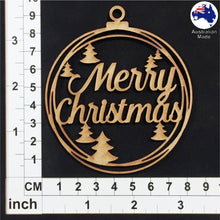 Load image into Gallery viewer, WS1027 Merry Christmas Bauble 01 - With Trees