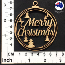 Load image into Gallery viewer, WS1027 Merry Christmas Bauble 01 - With Trees