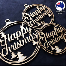 Load image into Gallery viewer, WS1029 Happy Christmas Bauble 01 - With Trees