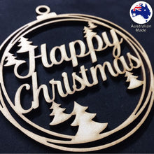 Load image into Gallery viewer, WS1029 Happy Christmas Bauble 01 - With Trees