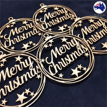 Load image into Gallery viewer, WS1031 Merry Christmas Bauble 01 - With Stars