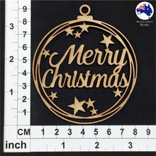 Load image into Gallery viewer, WS1031 Merry Christmas Bauble 01 - With Stars