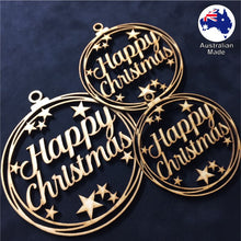 Load image into Gallery viewer, WS1033 Happy Christmas Bauble 01 - With Stars