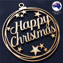 Load image into Gallery viewer, WS1033 Happy Christmas Bauble 01 - With Stars