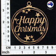 Load image into Gallery viewer, WS1033 Happy Christmas Bauble 01 - With Stars