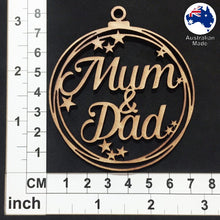 Load image into Gallery viewer, WS1035 Mum & Dad Bauble 01 - With Stars or Circles