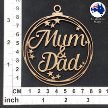 Load image into Gallery viewer, WS1035 Mum & Dad Bauble 01 - With Stars or Circles