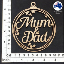 Load image into Gallery viewer, WS1035 Mum & Dad Bauble 01 - With Stars or Circles