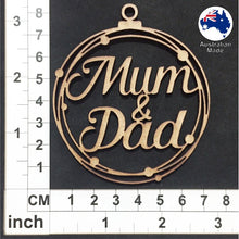 Load image into Gallery viewer, WS1035 Mum & Dad Bauble 01 - With Stars or Circles