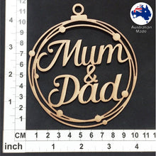 Load image into Gallery viewer, WS1035 Mum & Dad Bauble 01 - With Stars or Circles